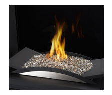 Designer Fire Cradle with Topaz Glass