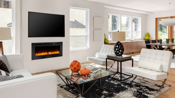 Click to view 84" ALLUSION RECESSED LINEAR ELECTRIC FIREPLACE
